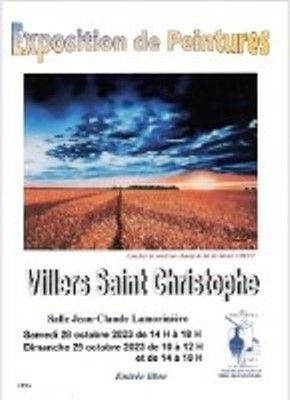Exposition de Peintures de Villers Saint-Christophe (02) 28 et 29 octobre 2023
